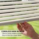 Aluminum Mini Blinds for Windows Cordless Horizontal Window Shades for Light Adjustment, Metal Venetian Blinds Waterproof for Bedroom, Bathroom, 38" W x 64" H, Beige