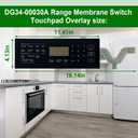 DG34-00030A Range Membrane Switch Touchpad Overlay Compatible with Samsung Gas Ranges Ovens Fit Models NE59J7630SS/AA-00,NE59J7630SB/AA-00,NE59J7630SG/AA-00