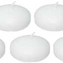 D'light Online Large White Floating Candles 3 Inch Wax Discs for Events, Weddings, Spa, Home Decor, Special Occasions, Cylinder Vases, Centerpieces, Pool and Holidays (Large - 3" (Set of 12), White)