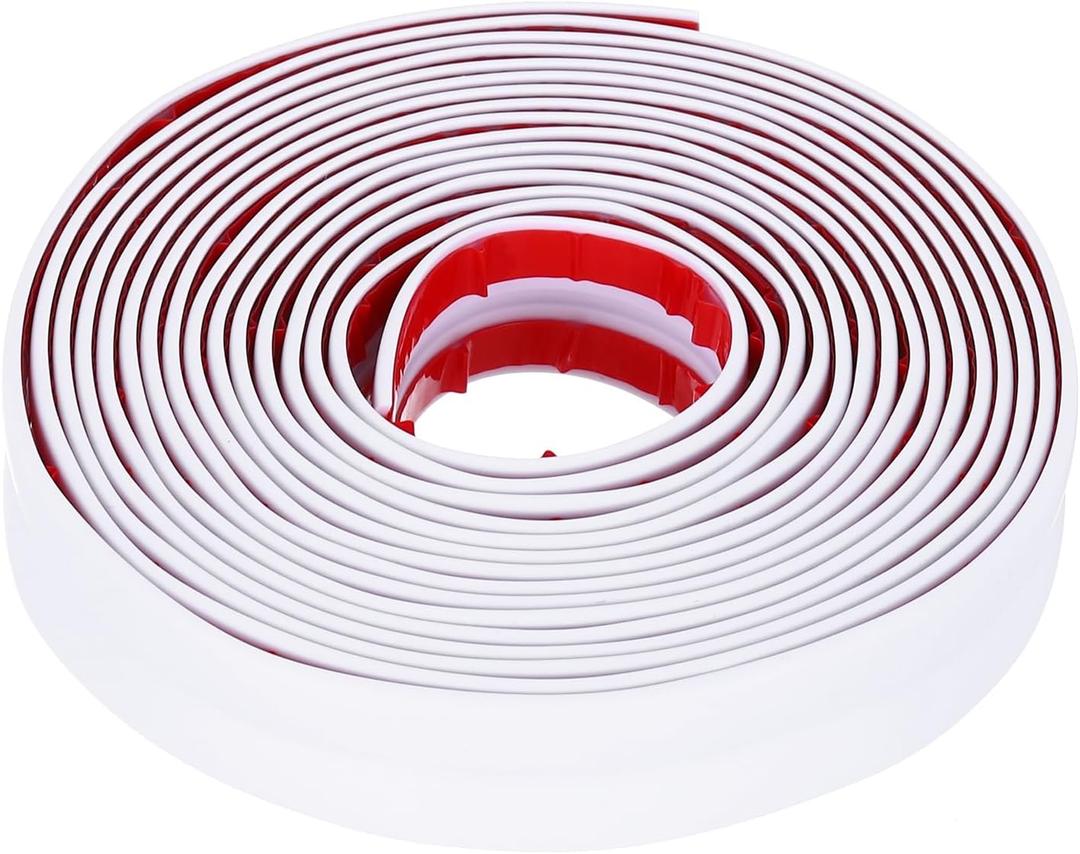 MECCANIXITY Wall Corner Protectors, Self-Adhesive Furniture Edge Guard, Wall Molding Trim for Furniture Wall Corner Home Decor, White 0.08"x0.8"x11 ft