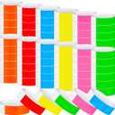 Tudomro 2400 Pack Neon Paper Wristbands Bulk - Waterproof, Lightweight, Adhesive - Concert, Events, Party for Hand Wrist Arm Identification(Multicolor)