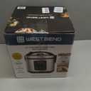 West Bend Rice & Grain Multi Cooker Programmable with 9 Preset Functions, Features Delay Start and Keep Warm Functions and Steam Basket, 20 Cups Cooked (10 cups uncooked), Stainless Steel