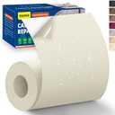 Self-Adhesive Canvas Repair Tape, 4" x 79" Waterproof Canvas Repair Patch, Fabric Patch Repairs Kit for Furniture, Tents, Sunbrellas, Boat Covers Awnings, Couches, Clothes, Bags Beige&White