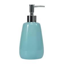 Ceramic Soap Dispenser for Bathroom Kitchen Shower Decorative Modern Minimalist Refillable Hand Lotion Pump Bottle for Liquid Soap Shampoo Lotions Turquoise