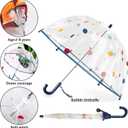 RONIARE Kids Clear Bubble Umbrellas for Rain Dome Windproof Umbrella for Kid Girls and Boys