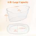 Lifewit 6.5L Ice Bucket for Parties 2 Packs, Portable Drink Bucket for Cocktail Bar, Plastic Champagne Cooler for Beverage/Wine/Beer, Mimosa Bar Supplies Chiller Tub with Scoop 38 x18x20cm/15x7x8" (EXP 08/26/26)