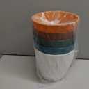 6 Inch Indoor Planter Pots with Drainage Hole and Tray Saucer,Flower Pots for Indoor Outdoor Garden Plants and Flowers, Multicolor, 5 Packs