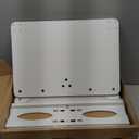 Rfiver Rolling TV Stand for 32 to 55 60 Inch TVs up to 88lbs, Height Adjustable Mobile TV Stand with Wood Base, Space-Saving Design Tall TV Cart Floor Stands for Living Room, Bedroom, Corner (White)