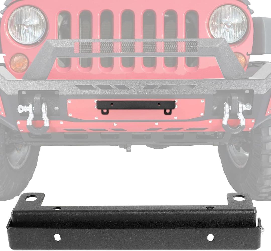 Universal Flip-Up Front License Plate Frame for 10" Hawse Fairlead Mount, Front License Holder Bracket Relocation, License Plate Mounting Bracket Compatible with All Models