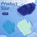 6 Pcs Microfiber Dusting Gloves, Plant Gloves Dusting Reusable Washable Plant Cleaning Glove for Plants, Cars, Blinds, Windows
