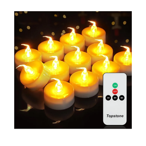 Topstone CR2450 Battery Operated Candles,Flickering Flameless Candles with Warm Yellow Light,Remote Control Candles,Timer Candles,Decorative Candles,Best for Wedding and Festival Decoration,Pack of 12
100+ bought in past month