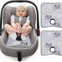 Potty Training Car Seat Protector, Waterproof Car Seat Cover for Toddlers, Piddle Pads for Baby Carseat, Stroller, Non-Slip & Machine Washable (Gray, 2PC)