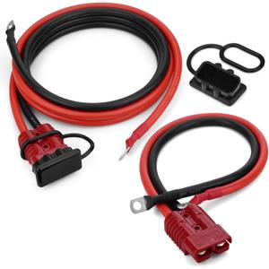7 FT Quick Disconnect Winch Power Cable, 175A Connector Plug with 2AWG Copper Wiring, Forklift Plug Wire Trailer Power Storage Power Harness