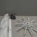 5-Tier Metal Spinning Display Stand Rack with Wheels, Keychain Jewelry Stocking Hat Display Stand, White