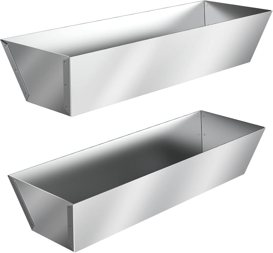 14" Steel Mud Pan 2 Packs, Heavy Duty Drywall Mud Pan with Sheared Edges, Taping and Joint Compound Pan, Rust-Proof Design and Easy Cleaning, for DIY or Contractors