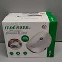 Medisana Hand Massager with Heat and Compression, Cordless Hand Massager for Arthritis and Carpal Tunnel Relief, Knuckle Stretching Massage, Birthday Christmas Gifts for Men Women Dad Mom-White