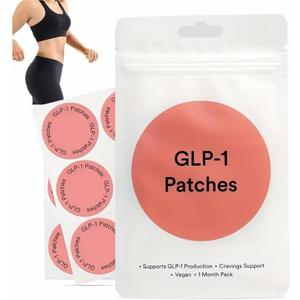 GLP-1 Patches  New & Improved  5X Stronger Natural Formula  Gentle, Mild & Moisturizing Cosmetic Patch with Natural Ingredients for Women & Men  All-Day Support  30 Count