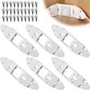 Cinnvoice 6 Pack Gable Light Clips Compatible with Govee H705 H805 Permanent Outdoor Lights with Screws a Variety of Roof Pitches Cable Management (White)