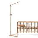 Floor-Standing Wooden Crib Mobile Arm 61 Inch | 360Adjustable Movable Baby Mobile Hanger | Anti-Dumping Multifunction Mobile Arm for Crib | Adjustable Height Mobile Arm Nursery Decor