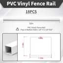 Yaocom Vinyl Railing Spindles, 1-3/8" Sq X 32", 18 Pack