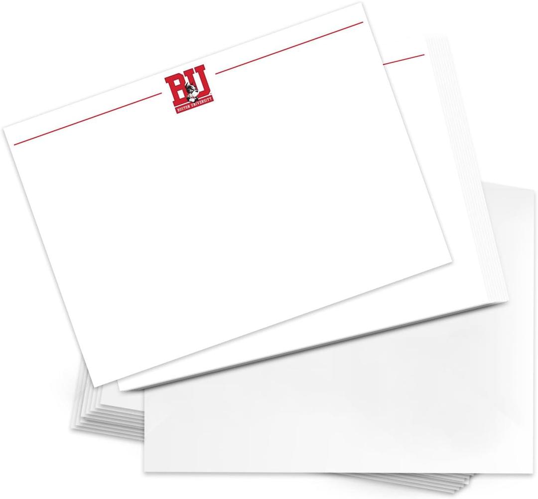 4 x Desert Cactus Boston University 10 Pack Notecards Stationery Cardstock Terriers BU Includes Envelopes Memo Party Thank You (Notecard 1a)