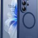 CANSHN Designed for Samsung Galaxy S26 Ultra Case (6.9 inch), Upgraded [Full Camera Protection] [Compatible with Magsafe] [Translucent Matte] Shockproof Protective Phone Cover, Deep Blue