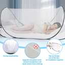 78 * 31 * 23 Inch Large Pop Up Mosquito Net, Portable Foldable Mesh Tent, Breathable Lightweight Mosquito Net Tent for Bed Camping Travel Patio