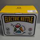 Hazel Quinn Retro Electric Kettle - 1.7 Liters / 57.5 Ounces Tea Kettle with Thermometer, All Stainless Steel, 1200 Watts Fast Boiling, BPA-free, Cordless, Automatic Shut Off - Pearl White