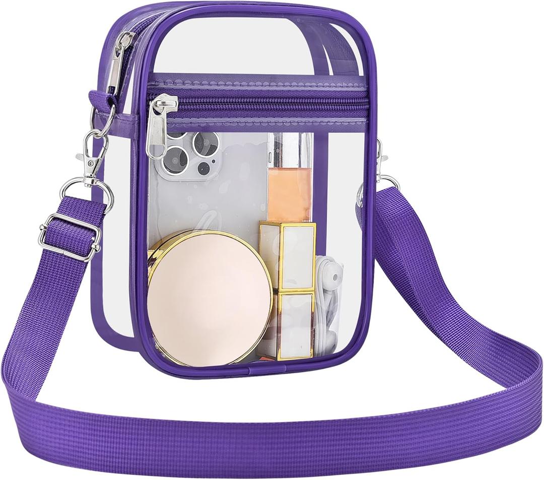 USPECLARE Clear Purse Stadium Transparent Messenger Bag Stadium Approved for Men and Women Clear CrossBody Bag