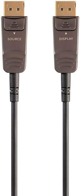 Monoprice DisplayPort Cable - 32.4Gbps, 8K@30Hz, 5K@60Hz, 4K@120Hz, Fiber Optic, AOC, 50 feet - SlimRun AV Series