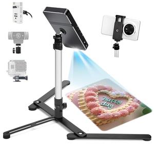 YIFMEIG Overhead Tripod for Mini Projector - Phone Holder,Camera Stand,Webcam,Stronger Support with Clip for Cookie Decorating,eaching Online Live Streaming and Showing 360° Rotation