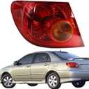 WFLNHB Left Side Tail Light Replacement for Toyota Corolla 2005-2008 Rear Tail Light Lamp Assembly 8156002290 TO2800154 Driver Side