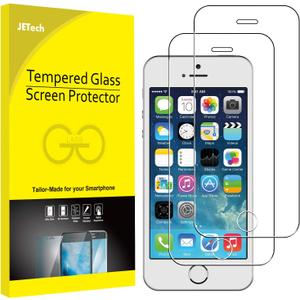 JETech Screen Protector for iPhone 5s/5c/5/SE 2016 (Not for 2022/2020 Edition), Tempered Glass Film, 2-Pack