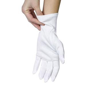 ANSMIO 12 Pairs Cotton Gloves, White Gloves for Dry Hands, Cotton Gloves for Sleeping, Moisturizing Night Gloves, White Gloves 100% Cotton, Size L (12 Pairs)