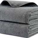 New Microfiber Hair Drying Salon Towels, Quick Dry, Lint Free, 2 Pack (Gray)