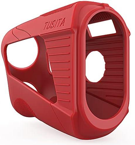 TUSITA Silicone Case Compatible with Bushnell Tour V5 Slope Shift Laser Golf Rangefinder - Red