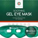 Medi Grade Cooling Eye Mask for Puffy Eyes, Allergies, Sinuses - Reusable Gel Eye Mask and Cooling Pads with Thermo-Bag for Dark Circles, Hangovers and Migraine Relief - Cold Eyemask