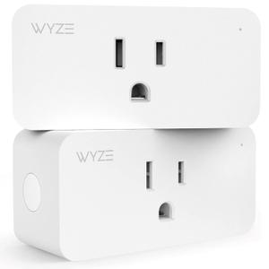 Smart Plug by Wyze Lifestyle, 2.4GHz Smart Home Wi-Fi Plug Outlet Compatible with Alexa, Google Assistant, IFTTT, 15 A, Remote Control, No Hub Required, 2-Pack, Certified for Humans