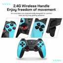 UWDFH Retro Gaming Console, 2026 Gaming Stick Pro, 50000 Games -128GB, 4k HDMI Output, and 2.4GHz Wireless Controller, 48 Classic Emulators, Plug and Play Video Games for TV (Blue) (Blue)