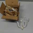 Notakia Decorative Wall Mounted Antique Shabby Chic Metal Home Bathroom Towel Coat Hooks Hanger, Vintage Rustic Cast Iron Wall Hooks (White 4Pcs)