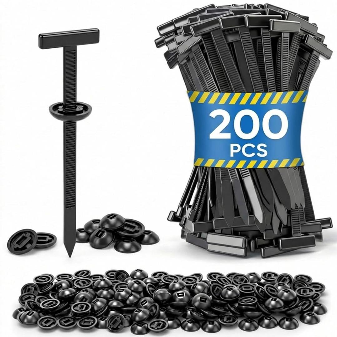 Lounsweer 200 Pcs Nylon Universal Cable Tie Buckle Zip Tie Clips Self Locking with Pin Button Bumper Retainer Fender Liner Door Panel Fastener Automotive Rivet Push Mount for Car Repair Home Use