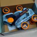 SULIFEEL Kids Adjustable Quad Roller Skates,Toddler Beginner Roller Skates for Girls and Boys Age 2-5 Years Old (Dinosaur Blue)