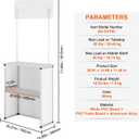VEVOR Promotion Counter Table, Portable Tradeshow Podium Table, 30.91" x 14.96" x 71.46", Display Exhibition Counter Stand Booth Fair with Wall, Pop Up Podium with Storage Rack/Carrying Bag