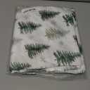 Horaldaily Christmas Tablecloth 90×90 Inch Round, Christmas Pine Tree Green Washable Table Cover for Party Picnic Dinner Decor