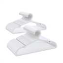 Plastic Kids Hangers, Pack of 100, Ultra Slim Closet Hangers, Non-Slip, Space-Saving, Sturdy, 14" W x 7" H (for Children Aged 7-12 Years), White, UAPY07100W