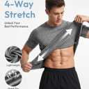 Workout Shirts for Men Short Sleeve Quick Dry Athletic Gym Active T Shirt Moisture Wicking (XL)