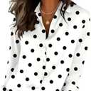 Zeagoo Womens Button Down Shirts Lantern Long Sleeve Blouse Business Casual Work Tops Floral Printed Outfits S