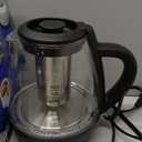 Chefman Electric Kettle with Tea Infuser, Compact 1L (4 Cups), 1500W, Removable Lid for Easy Cleaning, Boil-Dry Protection, Stainless Steel Filter, BPA Free, Auto Shut Off, Small Electric Tea Kettle (Black)