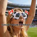 AICase for World Cup 2026 Merchandise,Flag Sunglasses Football Ball Panini Patriotic Olympic Soccer Gift & Game Day