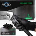 FINITEX Industrial Diamond Texture Nitrile Black Glove - 100/1000PCS Chemical Resistant 8mil Mechanic Disposable Gloves